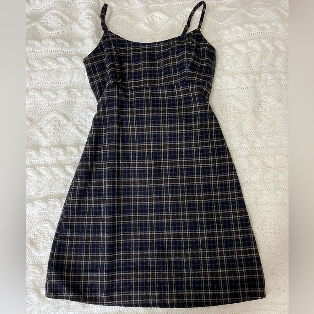 Brandy Melville Plaid Colleen Tie Dress